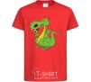 Kids T-shirt A cartoon dragon red фото