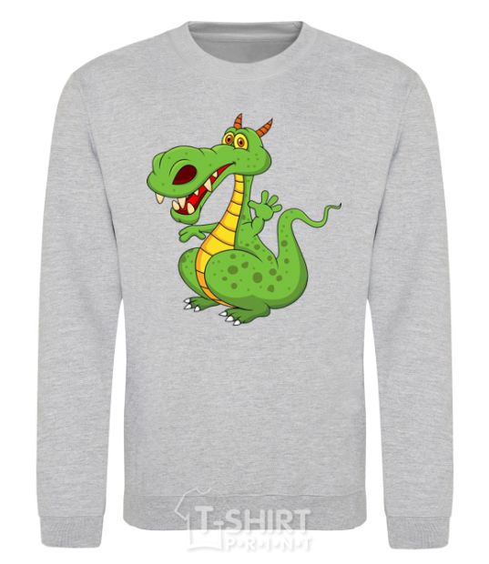 Sweatshirt A cartoon dragon sport-grey фото