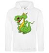 Men`s hoodie A cartoon dragon White фото