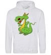 Men`s hoodie A cartoon dragon sport-grey фото