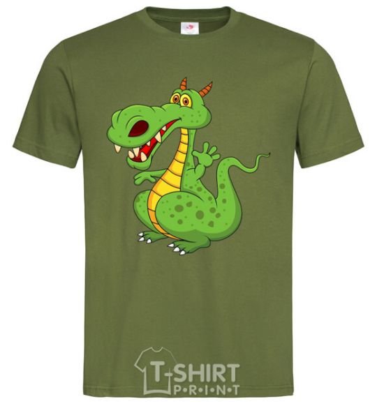 Men's T-Shirt A cartoon dragon millennial-khaki фото