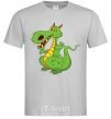 Men's T-Shirt A cartoon dragon grey фото