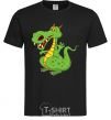 Men's T-Shirt A cartoon dragon black фото