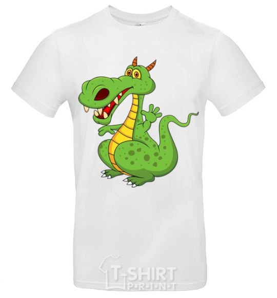 Men's T-Shirt A cartoon dragon White фото