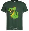 Men's T-Shirt A cartoon dragon bottle-green фото