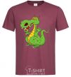 Men's T-Shirt A cartoon dragon burgundy фото