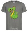 Men's T-Shirt A cartoon dragon dark-grey фото