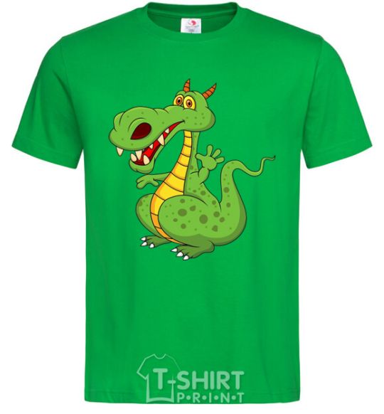 Men's T-Shirt A cartoon dragon kelly-green фото
