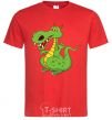 Men's T-Shirt A cartoon dragon red фото