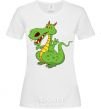 Women's T-shirt A cartoon dragon White фото