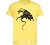 Kids T-shirt Angry black dragon cornsilk фото