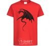 Kids T-shirt Angry black dragon red фото