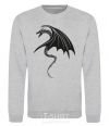 Sweatshirt Angry black dragon sport-grey фото