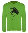 Sweatshirt Angry black dragon orchid-green фото