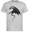 Мужская футболка Angry black dragon Серый фото