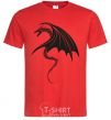 Мужская футболка Angry black dragon Красный фото