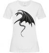 Women's T-shirt Angry black dragon White фото