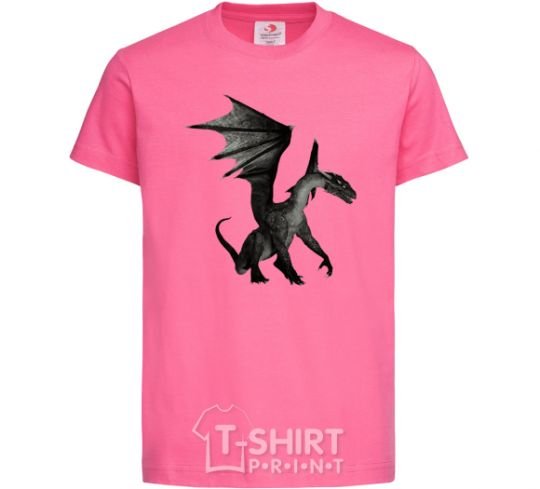 Детская футболка Old dragon Ярко-розовый фото