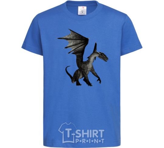 Kids T-shirt Old dragon royal-blue фото