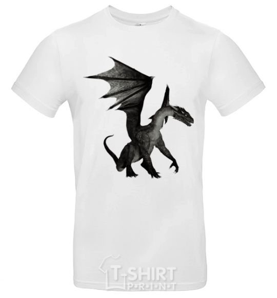 Men's T-Shirt Old dragon White фото