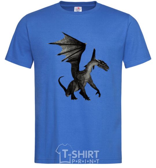 Мужская футболка Old dragon Ярко-синий фото