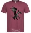 Men's T-Shirt Old dragon burgundy фото
