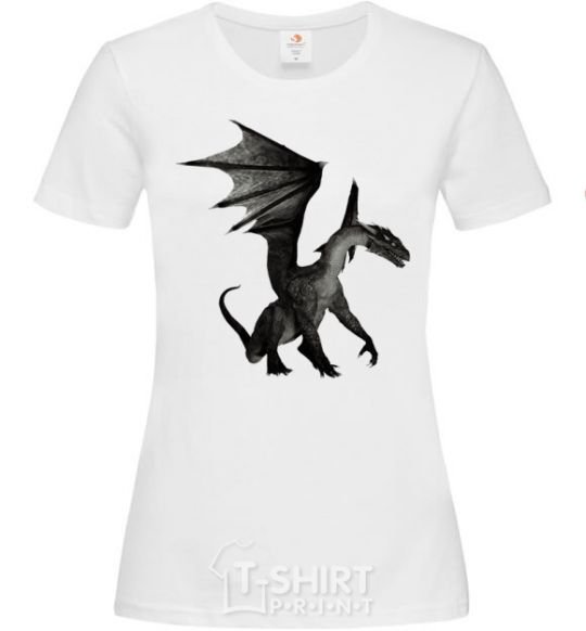 Women's T-shirt Old dragon White фото