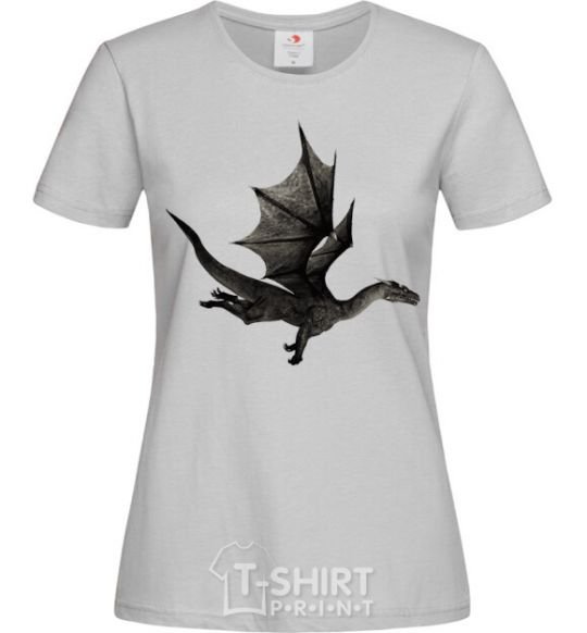 Women's T-shirt Old flying dragon grey фото