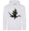 Men`s hoodie Old flying dragon sport-grey фото