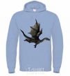 Men`s hoodie Old flying dragon sky-blue фото