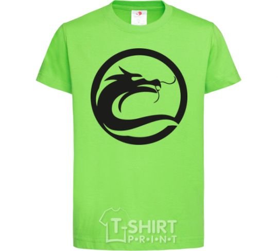 Kids T-shirt The circle with the dragon orchid-green фото