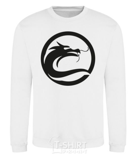 Sweatshirt The circle with the dragon White фото
