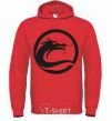 Men`s hoodie The circle with the dragon bright-red фото