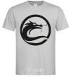 Мужская футболка Круг с драконом Серый фото