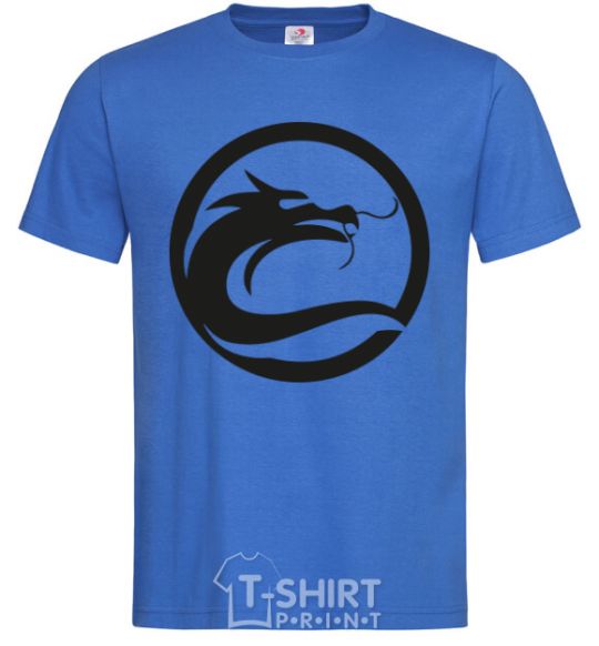 Men's T-Shirt The circle with the dragon royal-blue фото