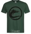 Мужская футболка Круг с драконом Темно-зеленый фото