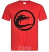 Men's T-Shirt The circle with the dragon red фото