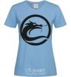 Женская футболка Круг с драконом Голубой фото
