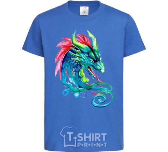 Kids T-shirt Pastel dragon royal-blue фото