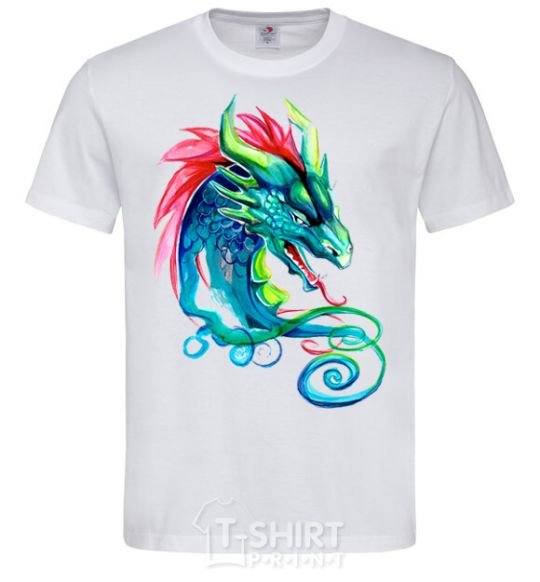 Men's T-Shirt Pastel dragon White фото