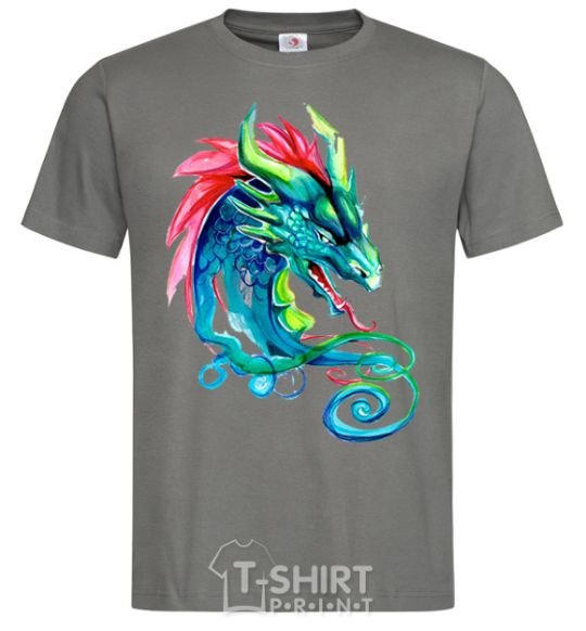 Men's T-Shirt Pastel dragon dark-grey фото