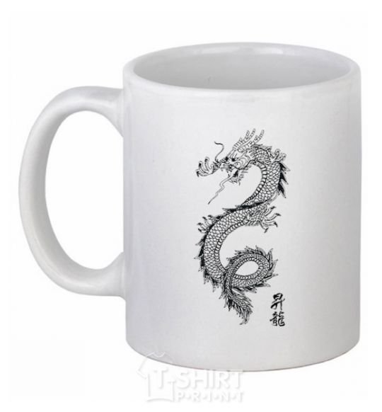 Ceramic mug Japan dragon White фото