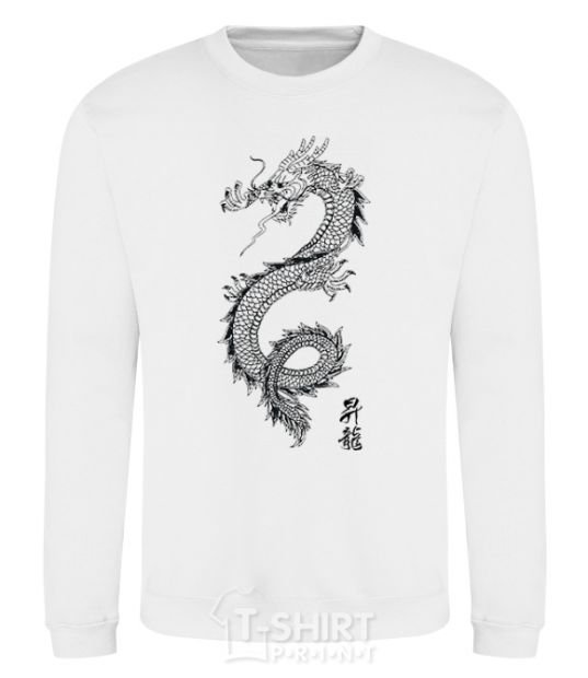 Sweatshirt Japan dragon White фото
