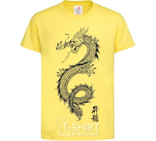 Kids T-shirt Japan dragon cornsilk фото