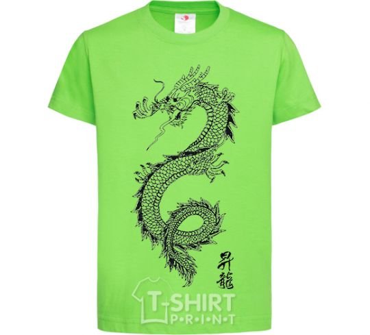 Детская футболка Japan dragon Лаймовый фото
