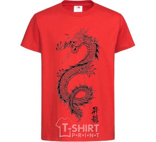 Kids T-shirt Japan dragon red фото