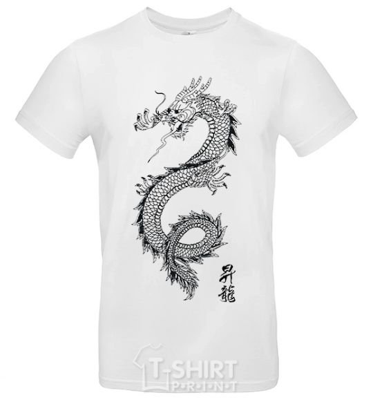 Men's T-Shirt Japan dragon White фото