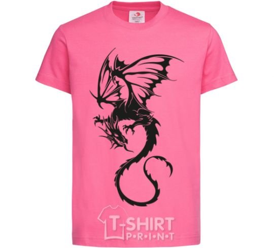Детская футболка Dragon fly Ярко-розовый фото