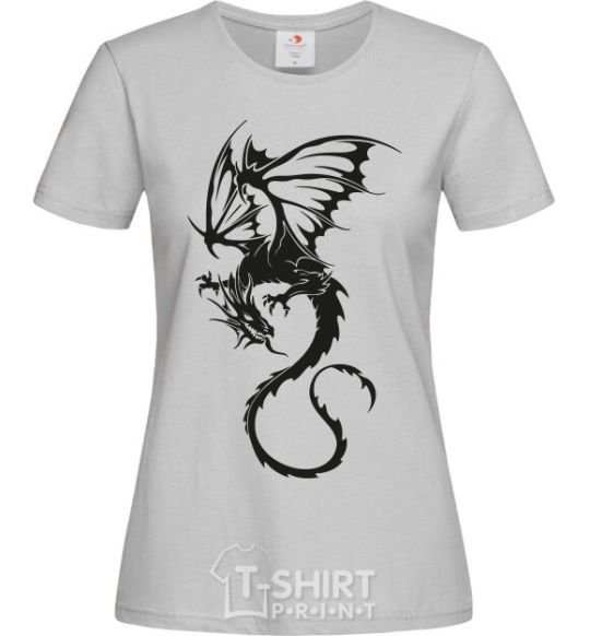 Женская футболка Dragon fly Серый фото