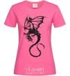 Женская футболка Dragon fly Ярко-розовый фото
